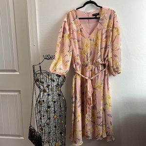 Lane Bryant Floral belted Dress Size 28